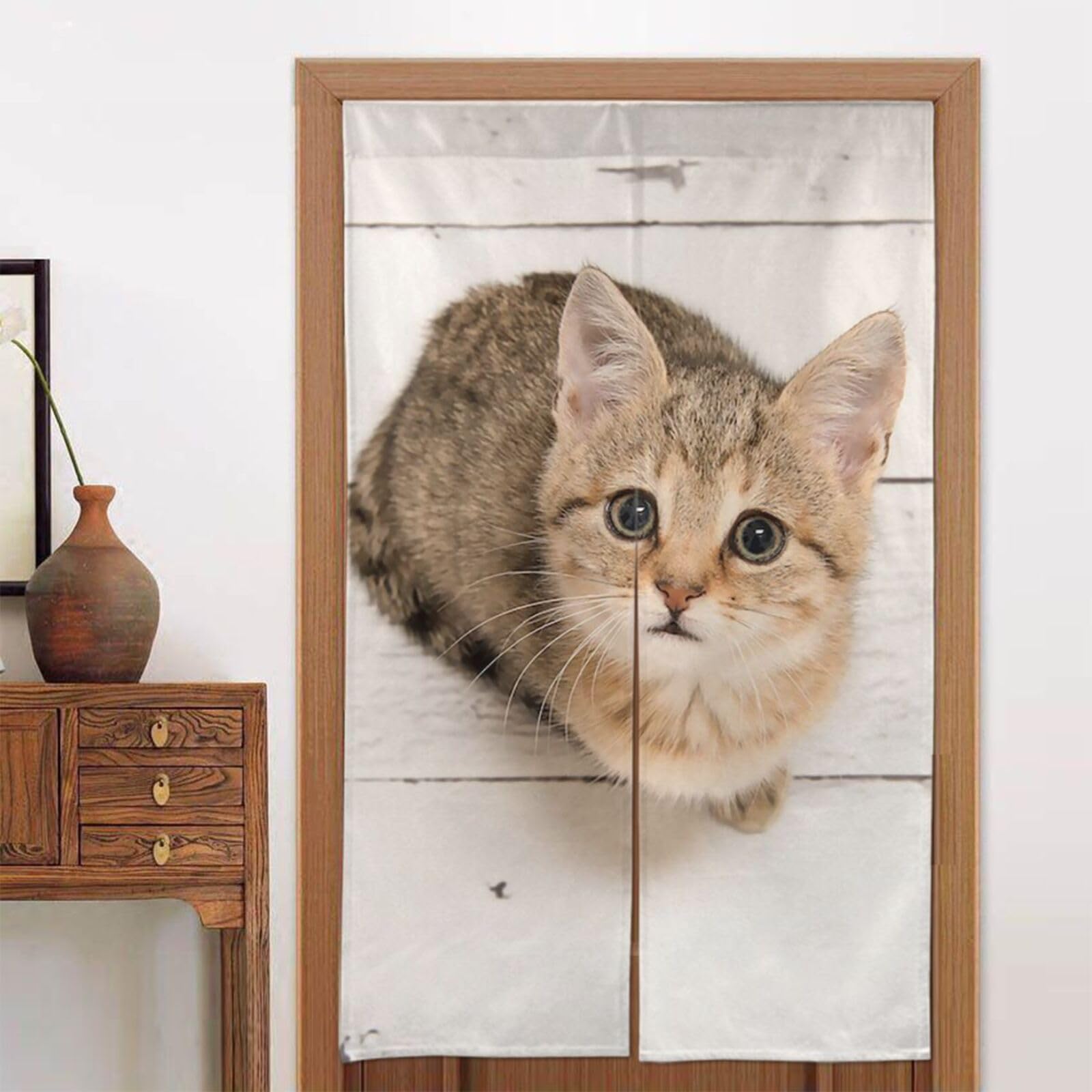 Amazon｜のれん 猫 可愛い ねこ ドアカーテン 暖簾 間仕切りカーテン